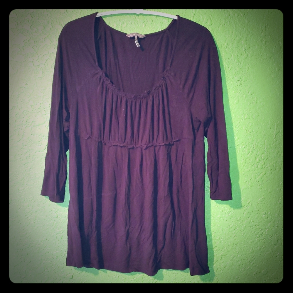 Black Kristin Davis Peasant Top